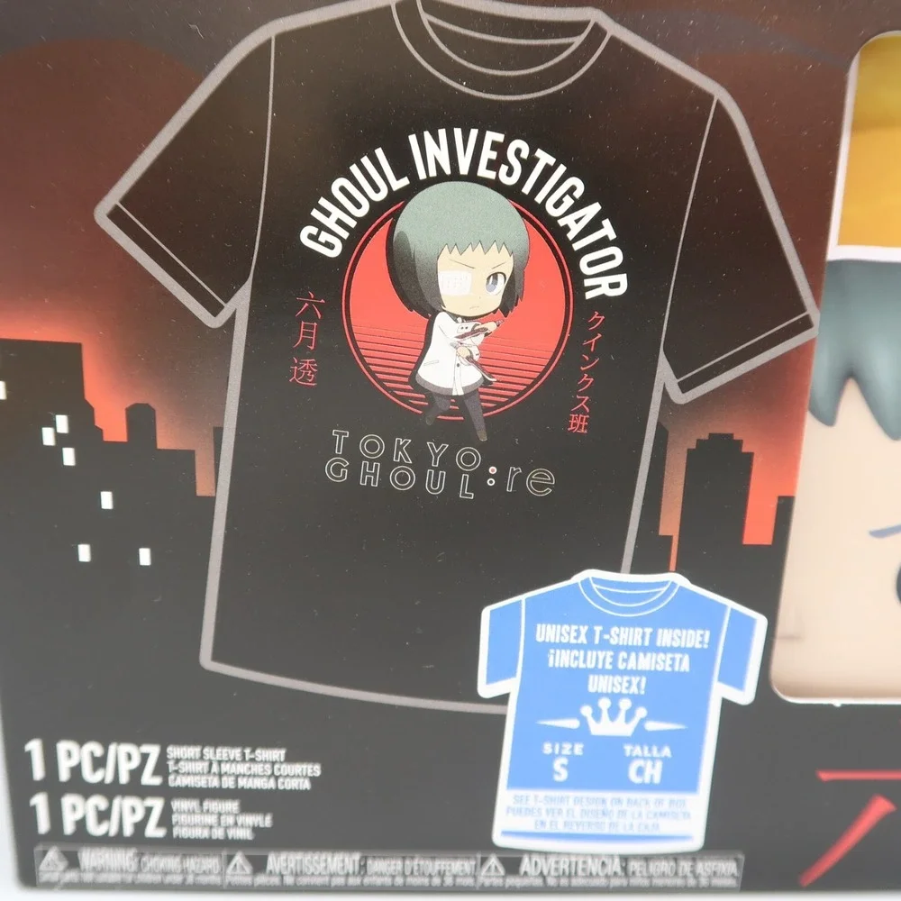 Tokyo Ghoul:re Toru Mutsuki Funko Pop  & Tee Set Gamestop Investigator Small